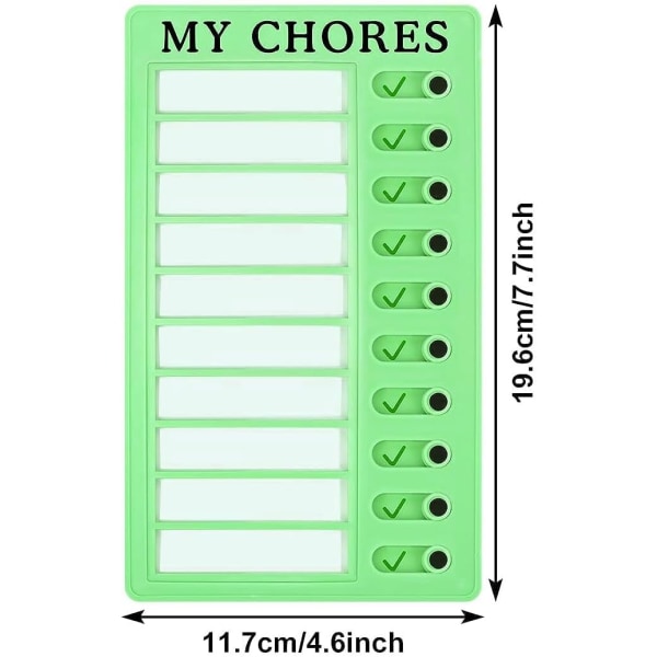3 pcs checklist board - daily schedule to do list board memo - plastic chores chart with slider portable to do list for