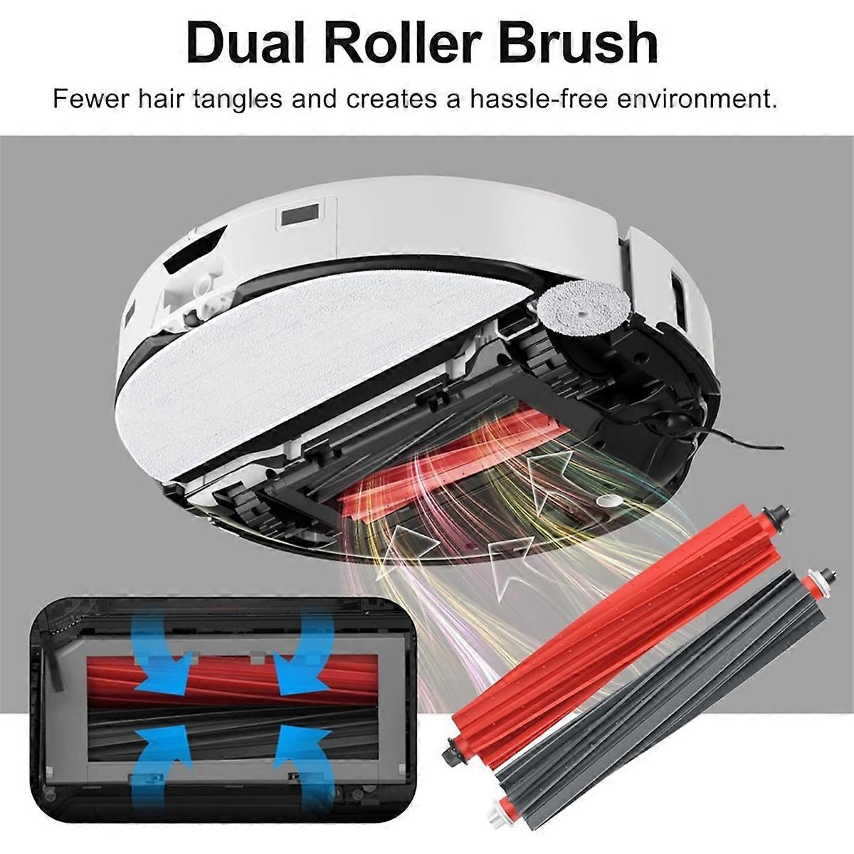 Replacement Parts for Roborock S8 Maxv Ultra, Main Brush and Side Brush As Shown_MGF As Shown