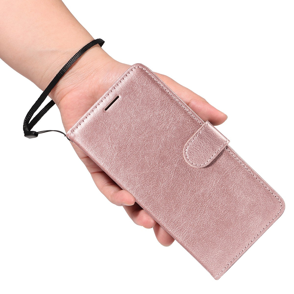 Xiaomi Redmi A5 4G PU Leather Wallet Case Compatible with SKALO MGF Pink Gold