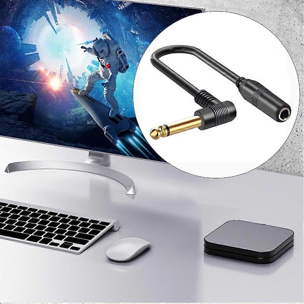 6.35mm Male to Female Stereo Cable for Guitar Amplifier Compatible with TRS 1/4 Inch 2m