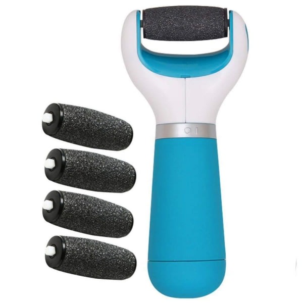 Electric foot file + 5 blue rolls