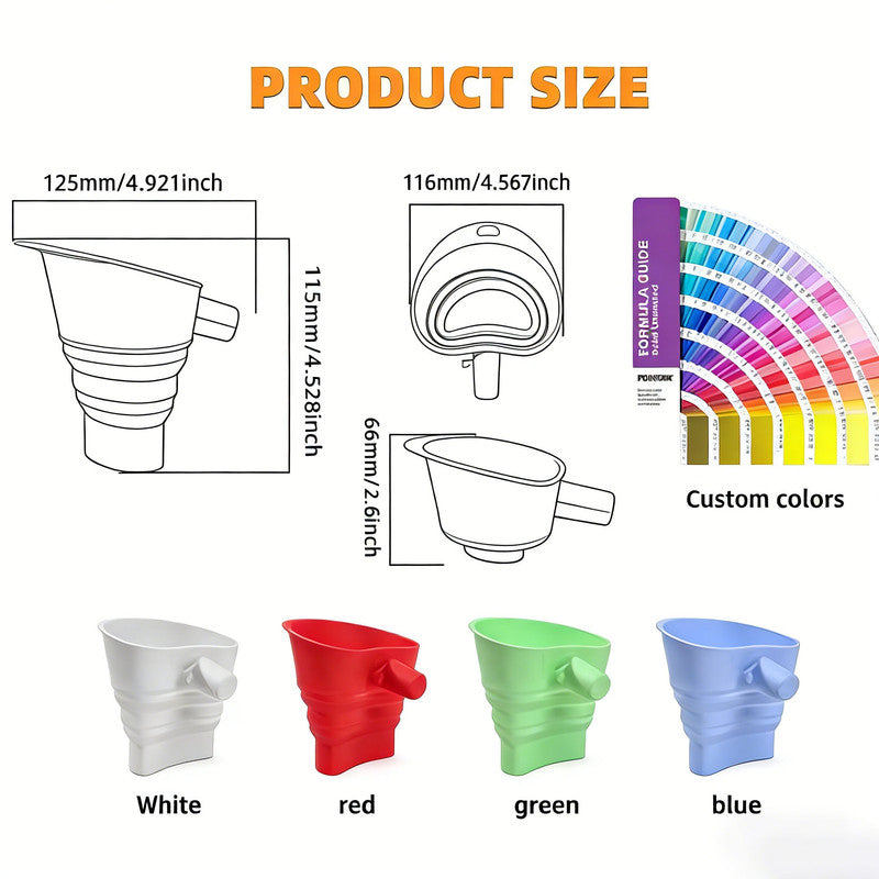 Silicone Flour Funnel for Kitchen Aid Stand Mixer, Food Grade BPA-Free Silicone Durable Funnel Fits KSM150 5-Quart Tilt-Head Mixers, Mess-Free Dishwasher Safe Baking Accessory (Blue,Set of 3)