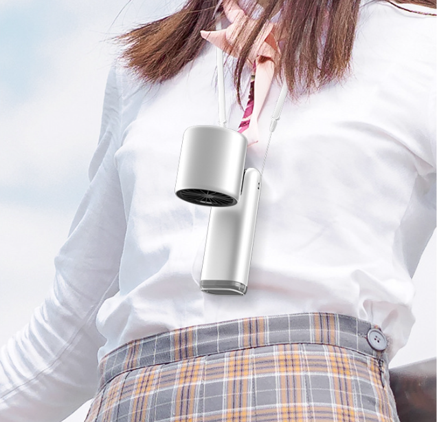 Portable Fan Handheld Mini Turbo Fan Battery , High Speed Powerful Ice Cooling 5 Speed Adjustable Rechargeable Personal Fans for Beach Camping Travel Working (White)