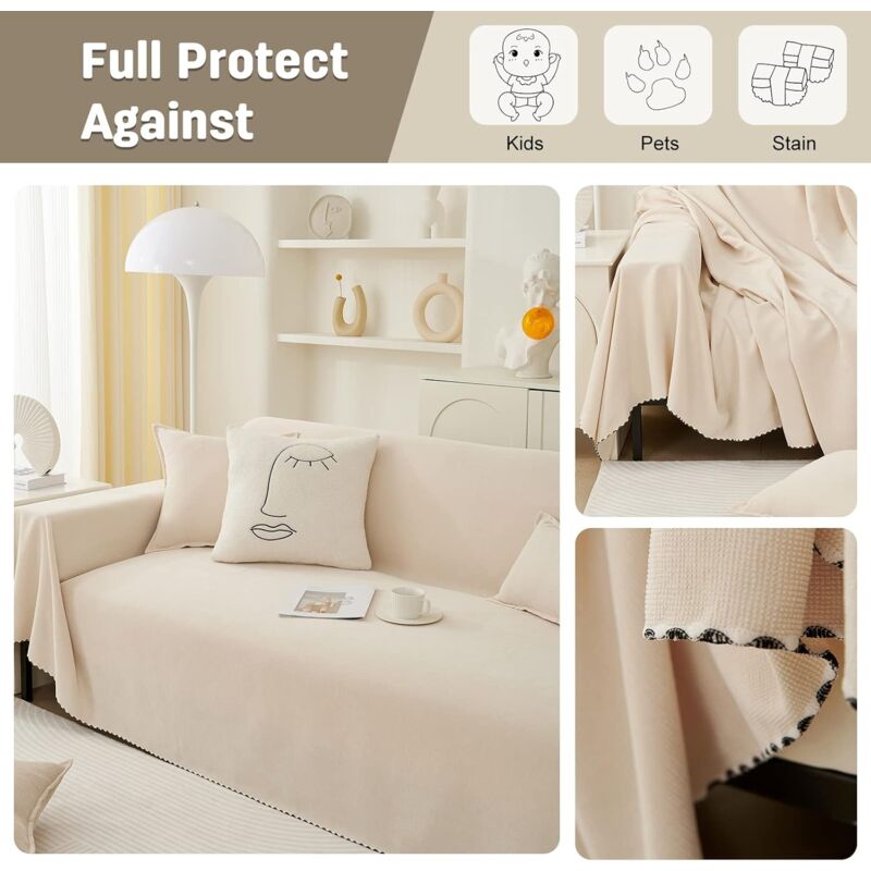 Stretch Sofa Cover Sofa Towel Decoration Universal Four Seasons Woven Sofa Towel Sofa Protector For Home Pets Kids 180