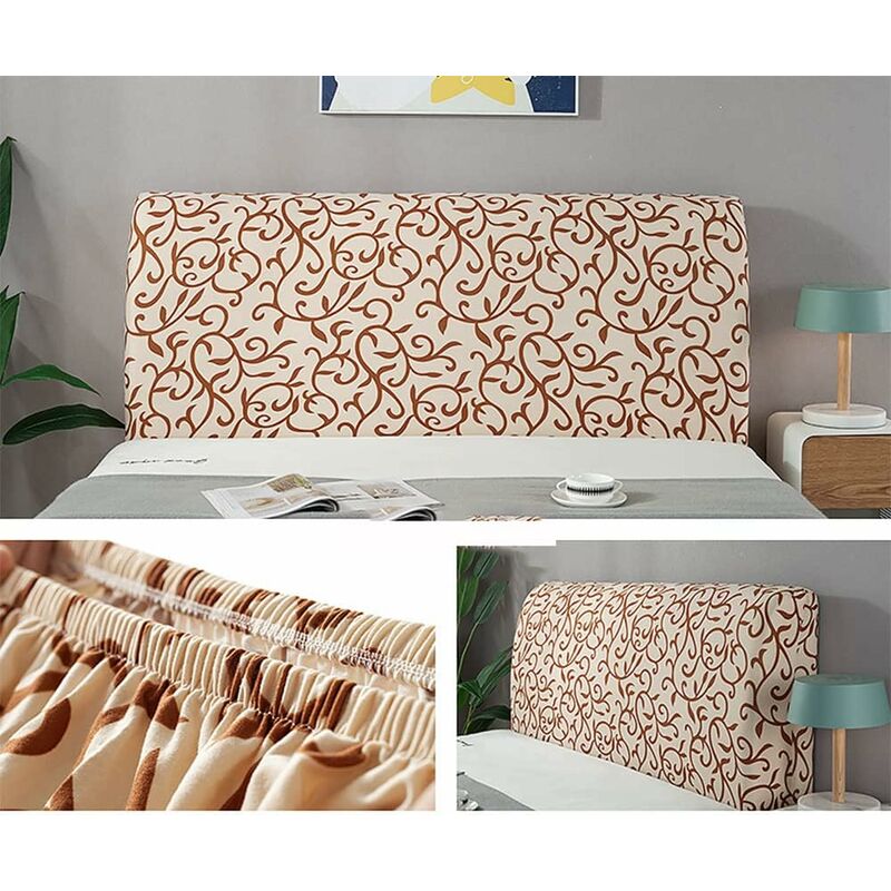 Headboard Cover Painted Pattern Dust Cover Headboard Protector Stretch Cover For Bedroom Upholstered Decoration