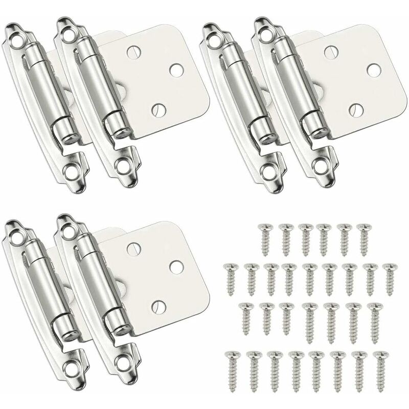 6 pcs Door Hinge Self Closing Hinge Cold ROlled Steel Material Spring Hinge With DAmper For Door Closet Shoe Cabinet