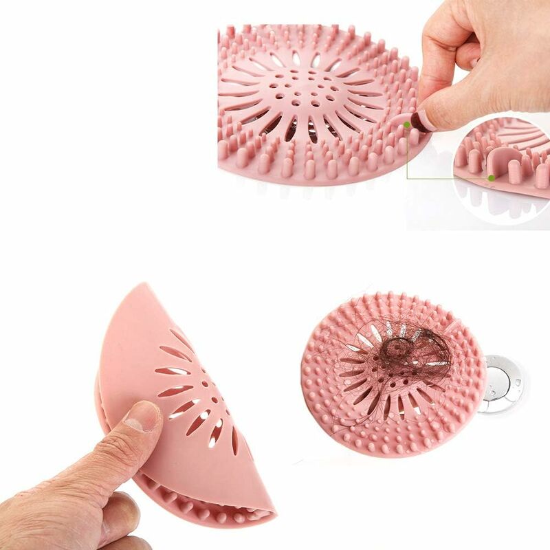 4 pcs Silicone Hair Filter, Universal Drain Protector Device, Can Be Used In Bathroom, Bathtub, Kitchen, Hair Filter