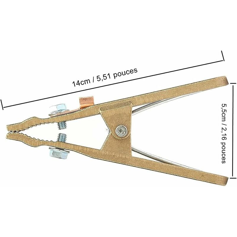 Welding Ground Clamp, 260A Heavy Duty Brass Jaw, Welding Earth Clamp For Welder Welding Station