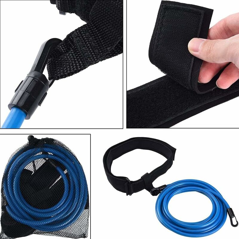 Pool Swim Belt, Adjustable Pool Swim Belt Swimming Resistance Belt Swimming Belt For Pool Swim Training Bungee Swim