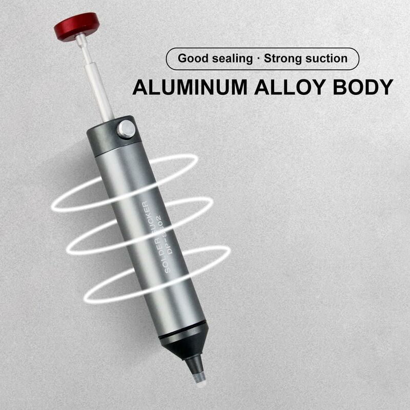 Desoldering Pump With High Temperature Resistant Silicone Nozzle, Premium Aluminum Housing, Stronger Suction Power,