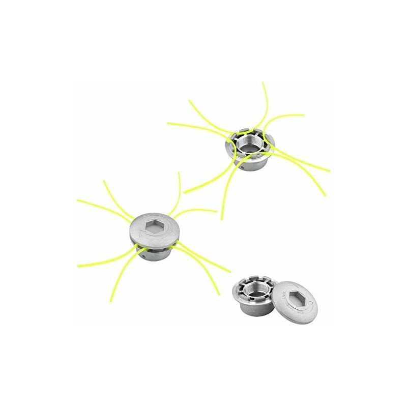 Universal Aluminum Brush Cutter Head Replacement Brush Cutter Heads String Set Lawn Trimmer Attachment Power Tools