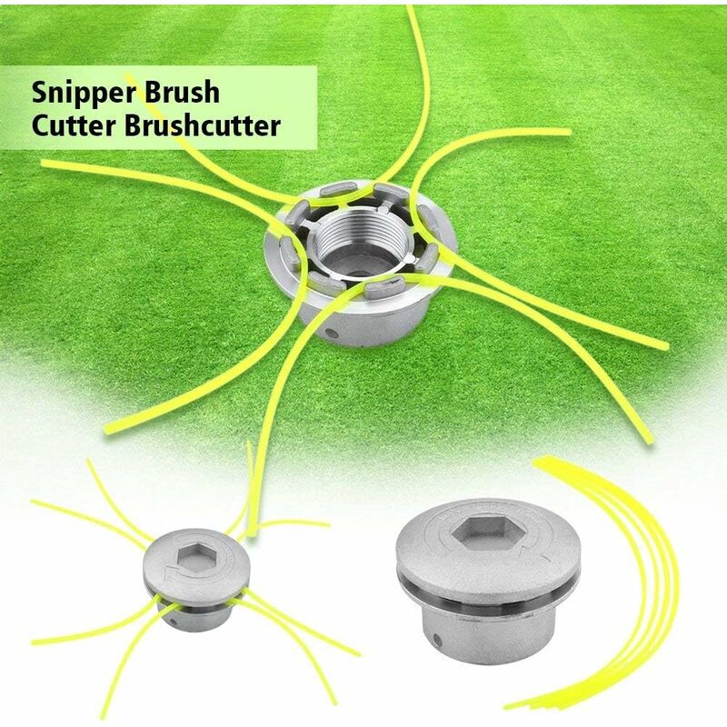Universal Aluminum Brush Cutter Head Replacement Brush Cutter Heads String Set Lawn Trimmer Attachment Power Tools