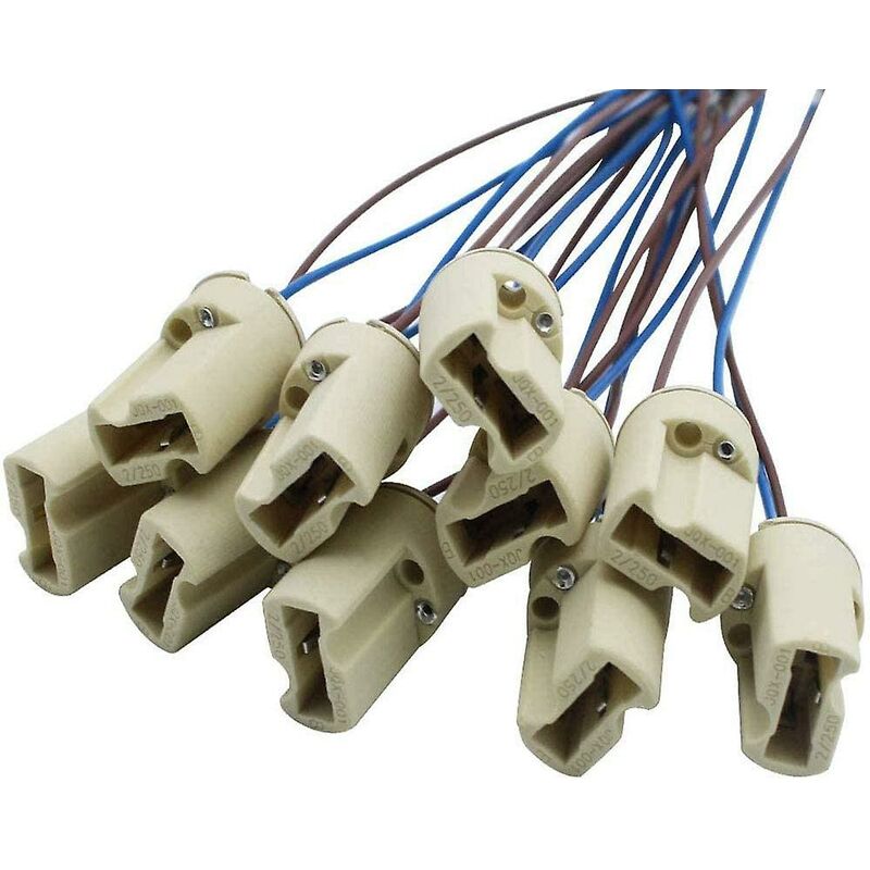 10 pcs G9 Ceramic Lamp Holder,Halogen Lamps Ceramic Connector Socket,G9 Lamp Holder 250V G9 Socket Ceramic Light Lamp