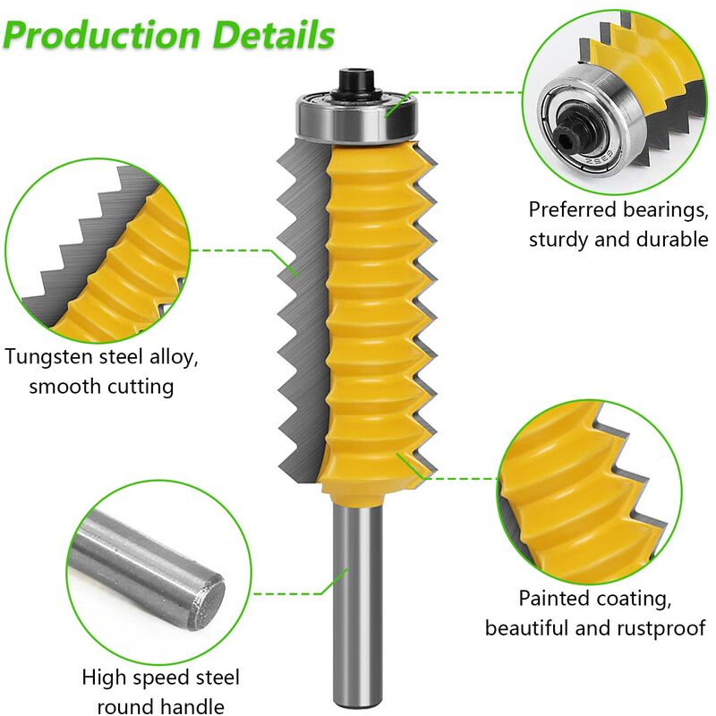 Multi-Tooth Woodworking Tool, 8Mm Carbide Wood ROuter Bit, Multi-Tooth ROuter Cutter, Woodworking Tools