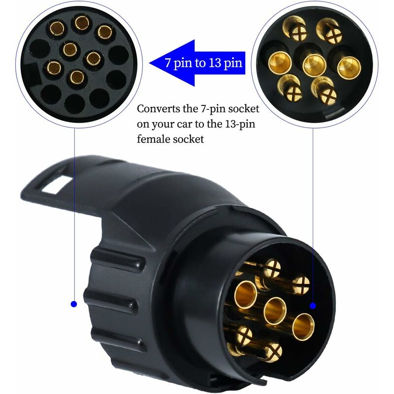 Trailer Plug Socket Adaptor,13 To 7 Trailer Towing Socket Adaptor For Trailer Truck Caravan Wagon