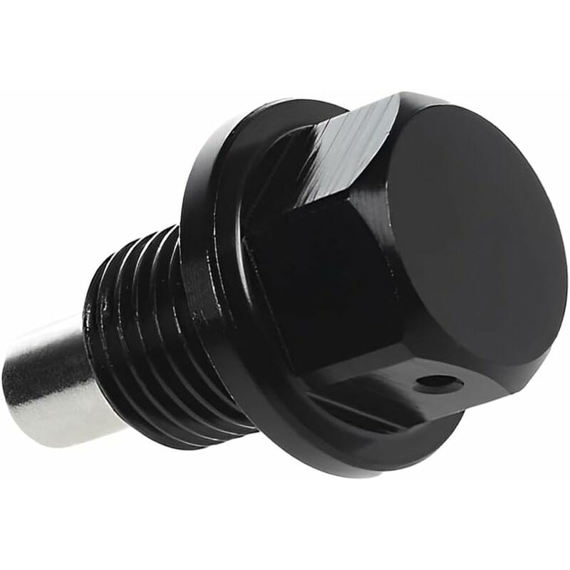 Oil Pan Screw, Universal Metal Anodized Magnetic Engine Oil Pan Nut Drain Plug Anti-Theft With Ring, Universal Oil Pan