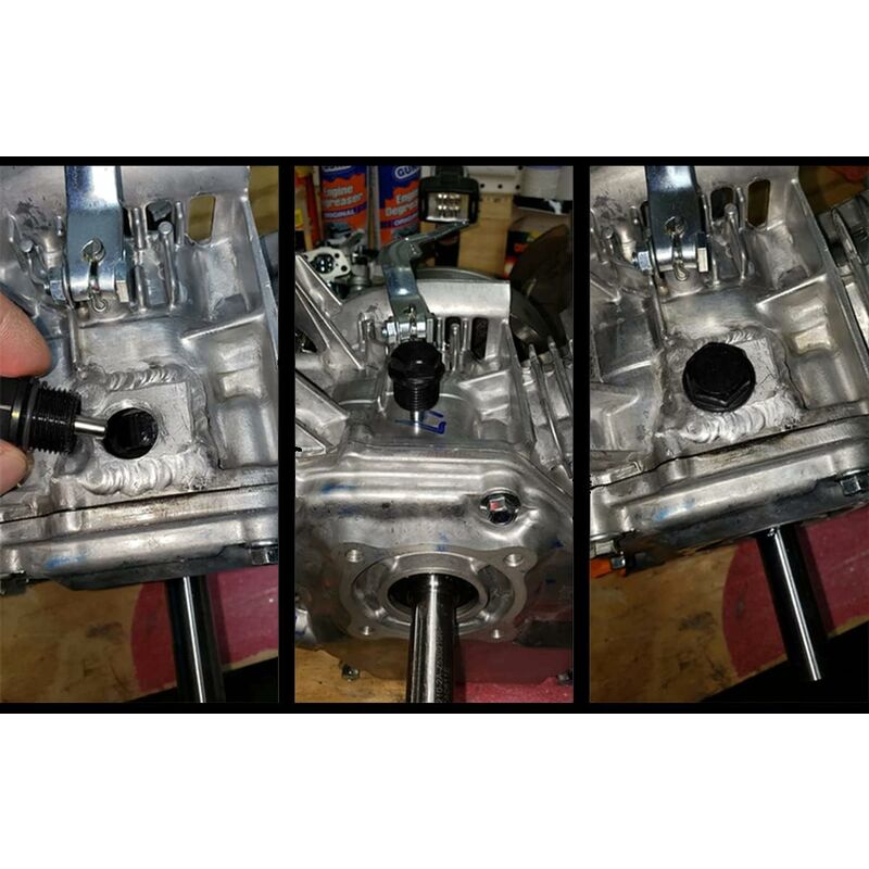 Oil Pan Screw, Universal Metal Anodized Magnetic Engine Oil Pan Nut Drain Plug Anti-Theft With Ring, Universal Oil Pan