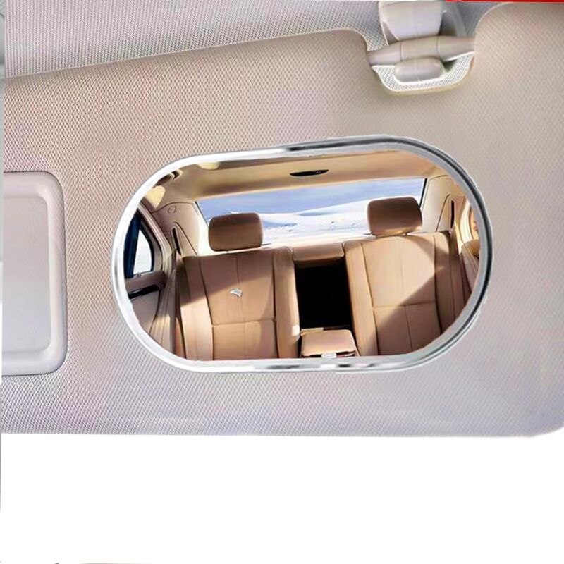Car Sun Visor Mirror, Vehicle Makeup Mirror, Self-Adhesive Vanity Mirror For Truck, Suv (Oval)