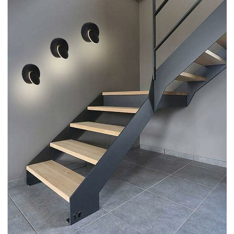 Indoor Wall Lights Warm White LED Wall Lamp 5W Modern Wall Light Warm White Creative Eclipse 2 In 1 Iron Wall Sconce