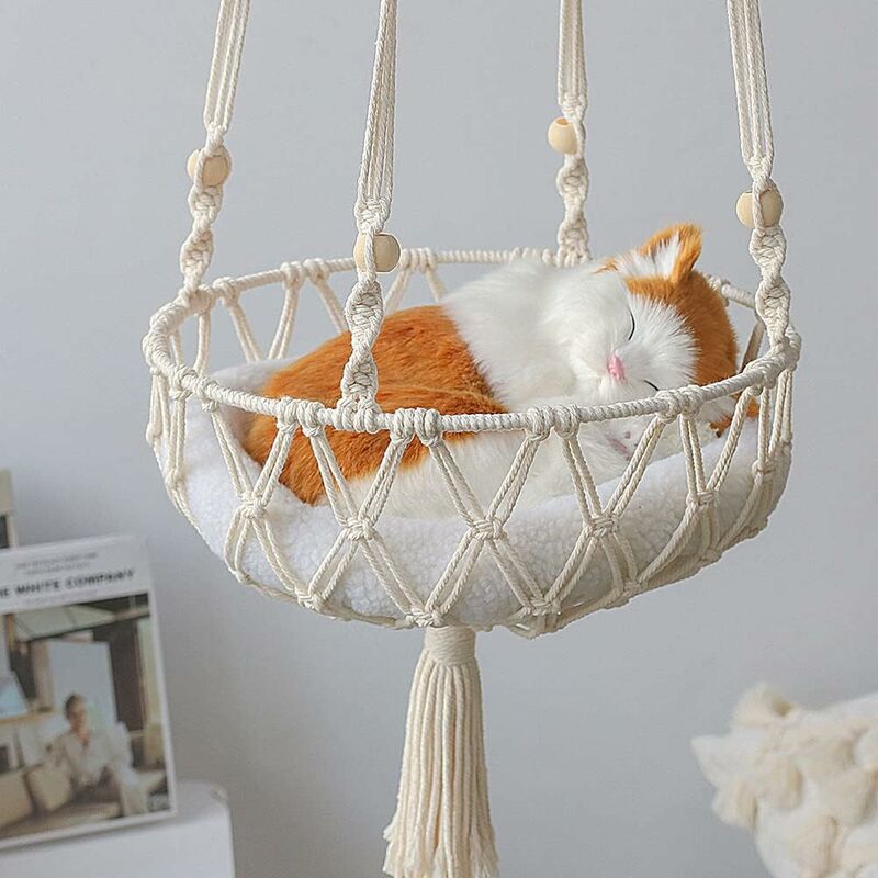 Hanging Cat Hammock - Indoor Cat Bed Cat Swing Nest Gifts For Cat Lovers