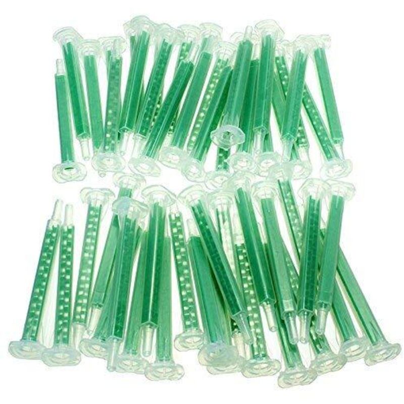 Werse 50 pcs F6-16 Green Ab Glue Mixing Tube Static Mouth Section 16 Nozzles