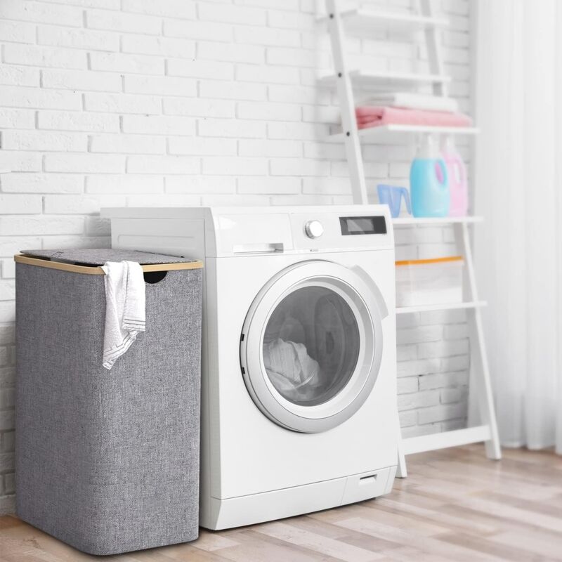 100L Laundry Basket With Lid Laundry Hamper With Handles Dirty Laundry Basket, Laundry Bin Laundry Basket Foldable