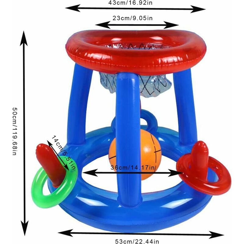 Pool Basketball Hoop - Inflatable Basketball Stand For Swimming Pool Floating Pool Basketball Outdoor Water Game Summer