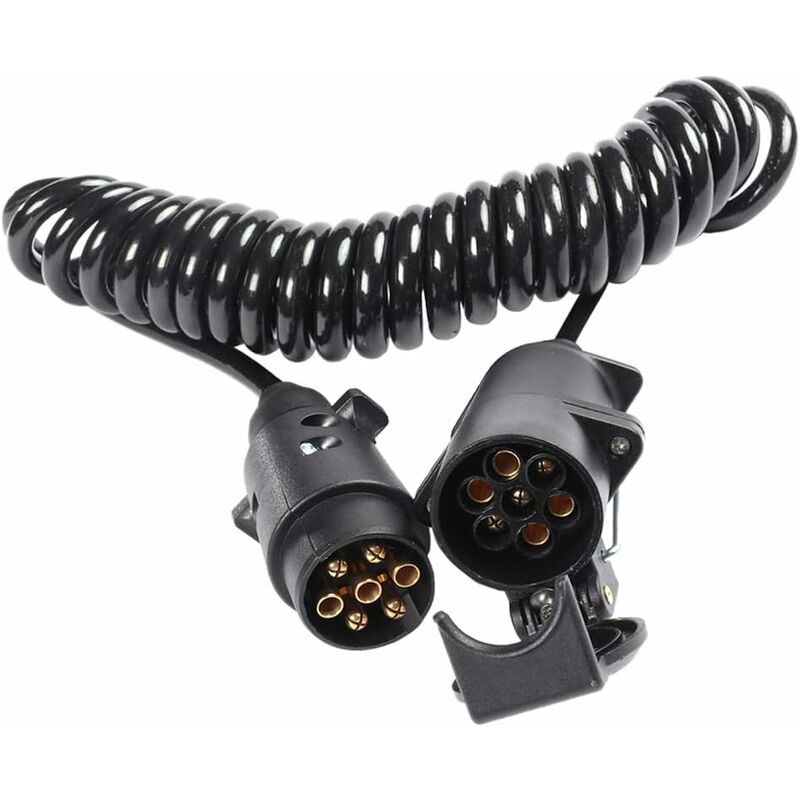 7 Pin Trailer Socket And Plug With 2M Extension Cable Connector For Towing Hitch Caravan Vehicle Truck Accessories 7