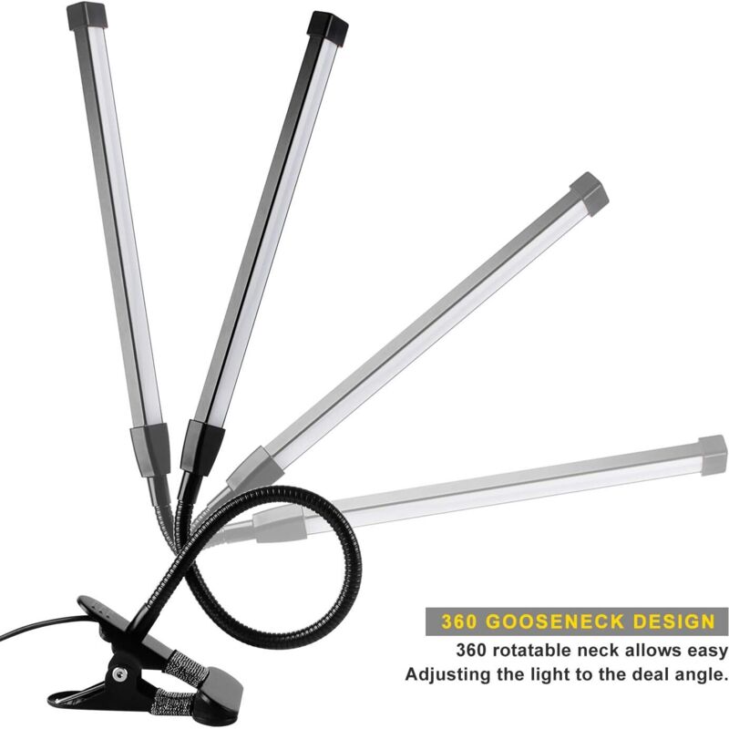 8W Dimmable Usb Desk Lamp With 3 Modes (Cool/Warm/Natural) 10 Brightness Levels LED Desk Lamp For Office, Education,