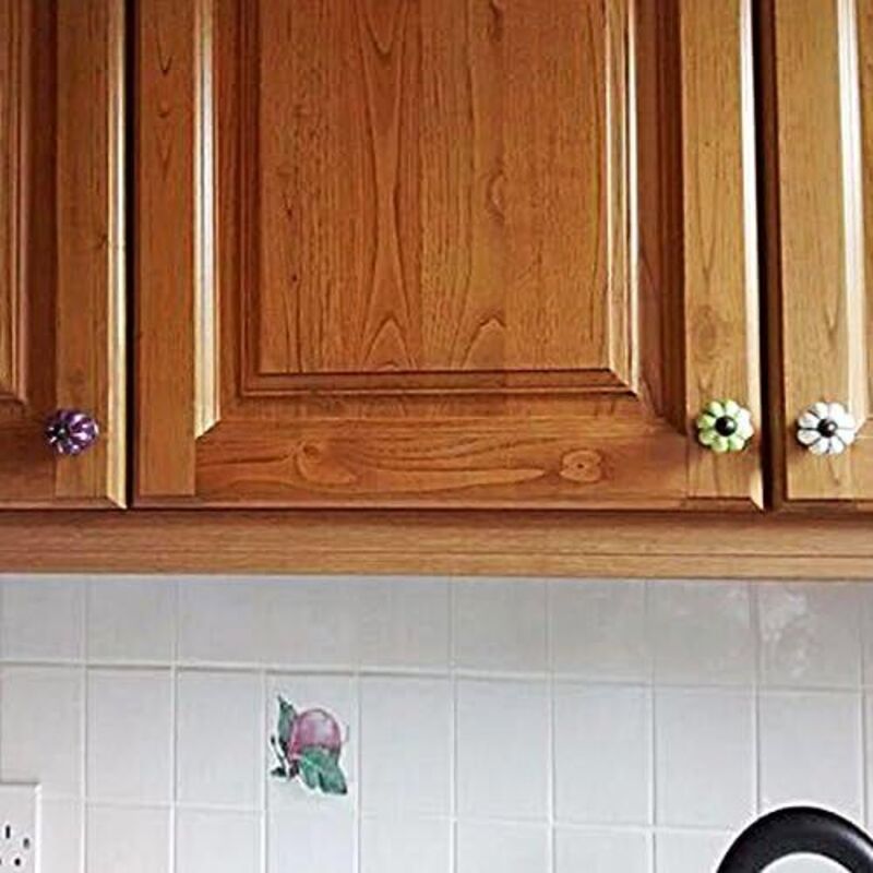 10 pcs Vintage European Style Ceramic Pumpkin Cabinet Knobs Dresser Cupboard Drawer Pull Handles White