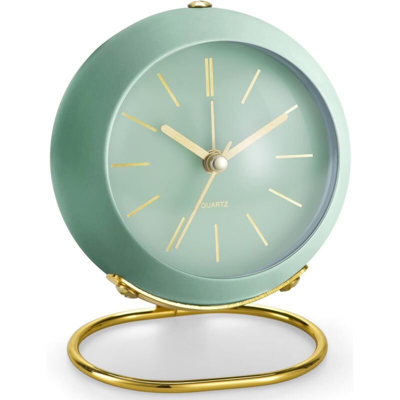 Retro Non-Ticking Analog Alarm Clock With Night Light, Silent, Easy Operation And Loud Alarm, Gift For Mom On Mother'S