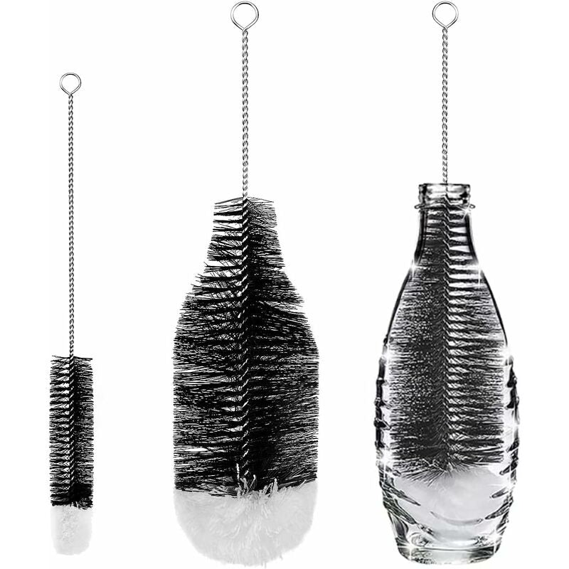 2 Pack Bottle Brush Cleaning Brushes Bottle Brush Advanced Cleaning For Glass Bottles Thermos Baby Bottles And Cups.
