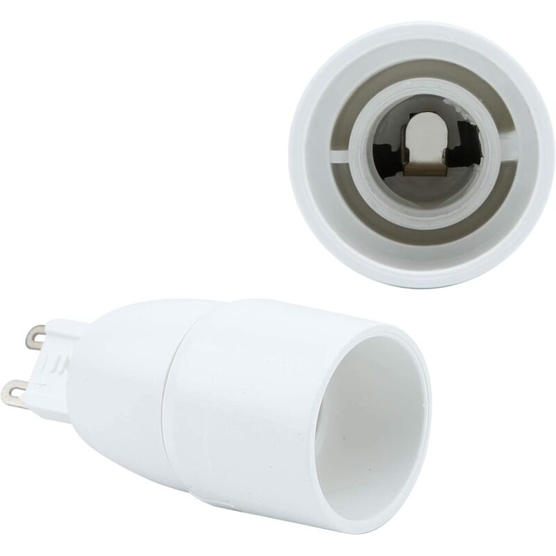 4X Lamp Socket Adapter G9 To E14 In White - 4 pcs Set Reformatting Converters For Lamp Sockets For Incandescent, LED,