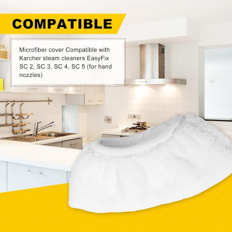 8 pcs Microfiber Cloths For Kärcher(Compatible With), Hand Nozzle Cloths Accessory For Steam Cleaners Sc 1, 2, 3, 4, 5