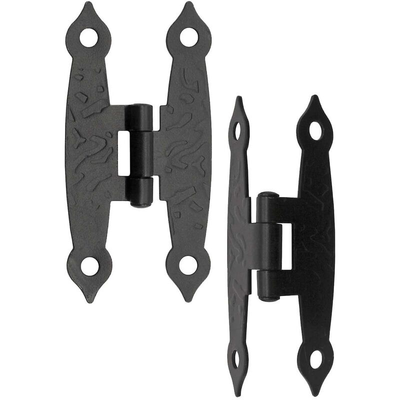 6 pcs Antique Metal Hinges For Cabinets, Cupboard Doors, Chests, Crates Retro Country House Style 65 X 34Mm