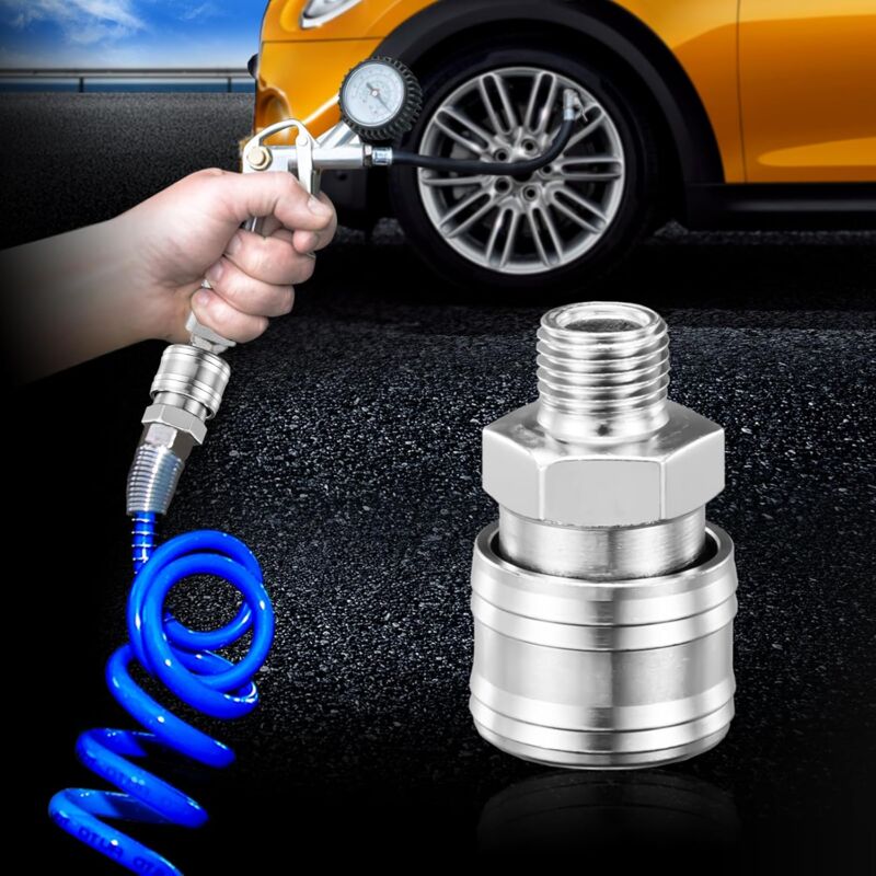 1/4" Bsp Pneumatic Quick Connector, 10 Pieces European Air Compressor Fitting, Compressor Connector For Pneumatic Hose