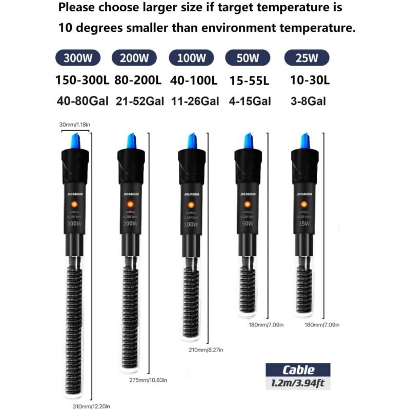 Classic Aquarium Heater For Fish Tank And Turtle 50W (Y1-50W)
