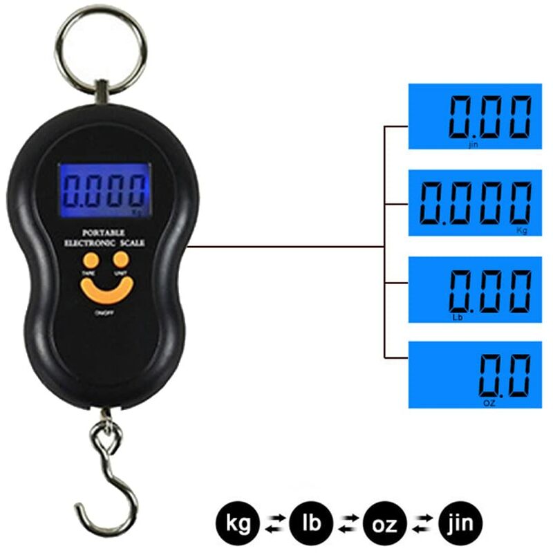 Luggage Scale Fishing Scale Hanging Scale Electronic Scale Maximum 50 Kg For Fishing, Suitcase Scale, Travel, Home Use,