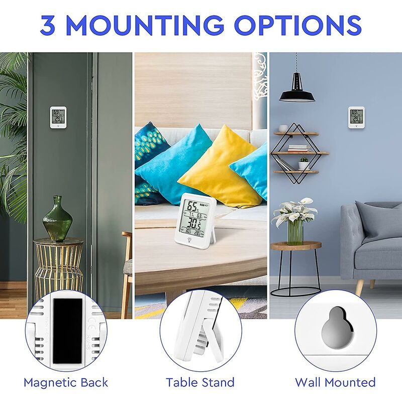 ROom Thermometer Digital Indoor Thermometer Hygrometer, Mini Temperature Monitor And Hygrometer For Home Office Air