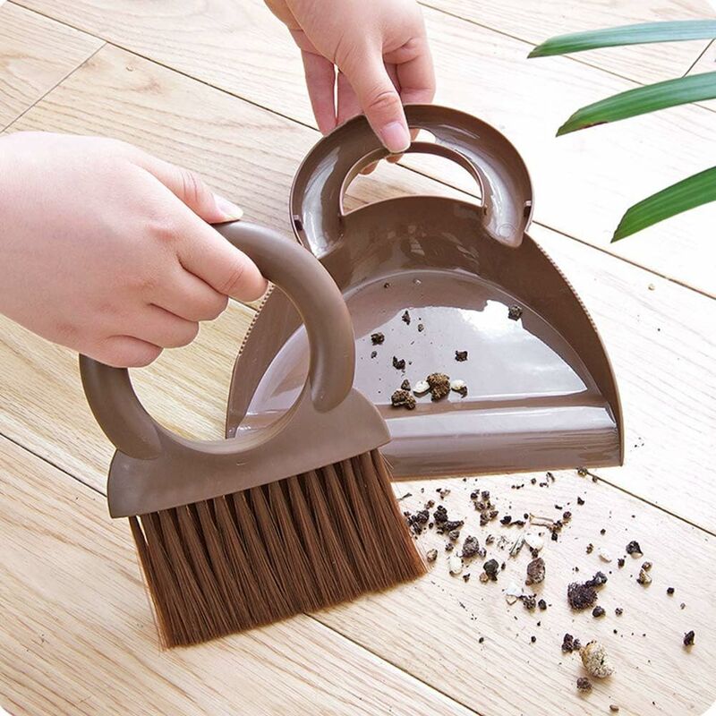 Dustpan And Brush Set Multifunctional Cleaning Tool Mini Sweeper With ROund Handle Dustpan Dustpan For Home Kitchen