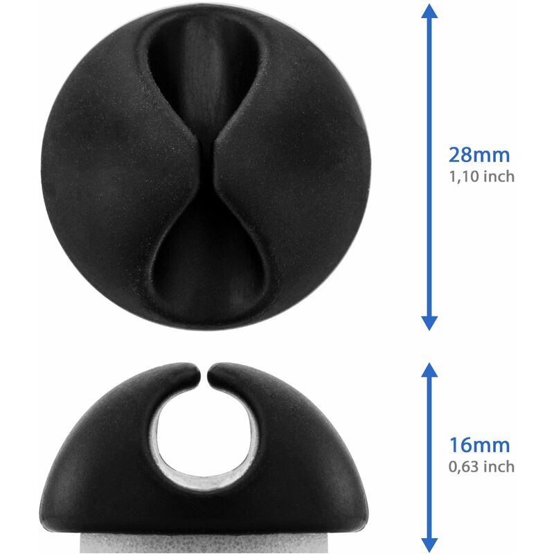 10X Cable Clips Cable Holder Cable Management Cable Fixing Cable Organizer For Cables Up To 8Mm Cable Clips Cable