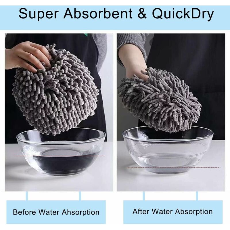 Hanging Hand Towel, Soft And Plush Microfiber Towel, Super Absorbent Quick Drying Towels With Hanging Loop For Kitchen