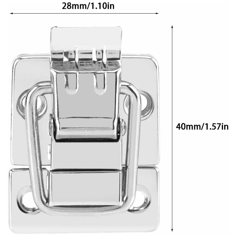 10 pcs Drawer Hardware Clasp Lock For Metal Jewelry Box Suitcase Lock Chests Latch