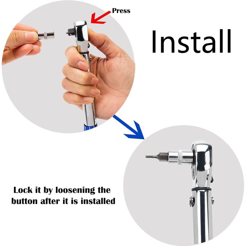 Bicycle Torque Wrench 1/4, Range 2-24Nm/17.7-212.4 In.Lb(Double Scale), Accuracy ±3%, 15 Pieces Bike Maintenance Kit