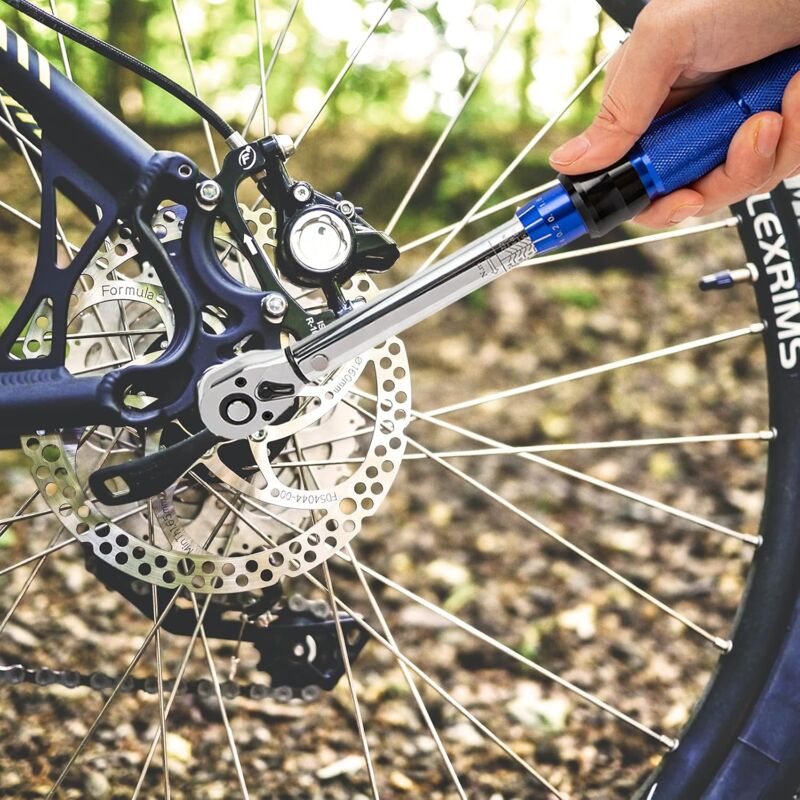Bicycle Torque Wrench 1/4, Range 2-24Nm/17.7-212.4 In.Lb(Double Scale), Accuracy ±3%, 15 Pieces Bike Maintenance Kit