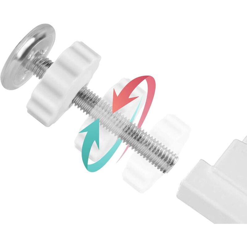 8 pcs Pressure Mounted Baby Proofing Wall Guards, Threaded Spindle ROds, Baby Safety Buffers For Stairs Doors, For