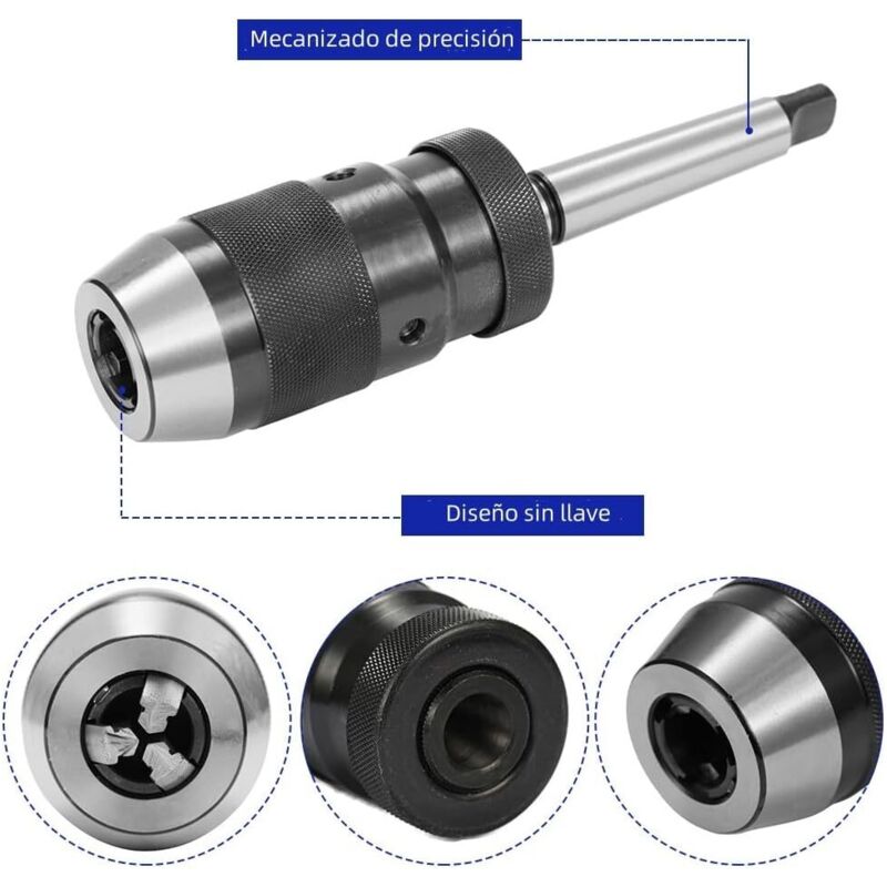 Self-Tightening Drill Chuck Mt2-B16 1-16Mm Mk Taper Chuck For Cnc Lathe Drill