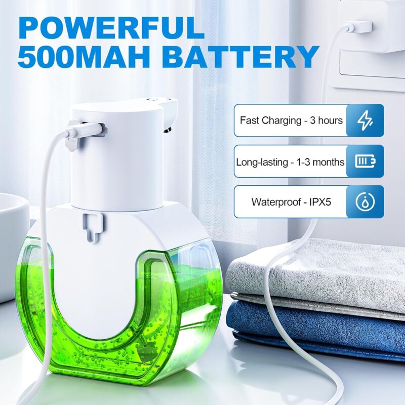 Automatic Soap Dispenser Touchless Liquid Soap 420Ml, Automatic Liquid Soap Dispenser For Kitchen, With 4 Adjustable