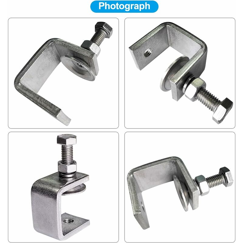 3 pcs 65Mm Heavy Duty 304 Stainless Steel C-Clamps, For Clamps, Pliers And Turnbuckles, Woodworking Tools, Diy & Auto