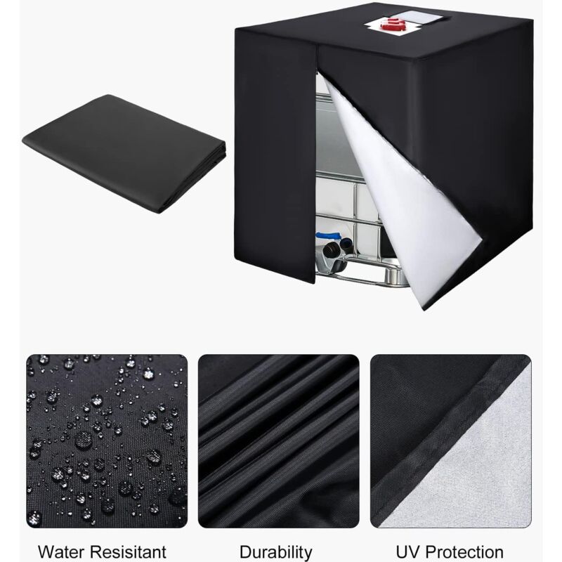 1000L Ibc Tank Cover, 420D Water Tank Cover, Anti-Uv Tank Protection Cover, Ibc Tank Protective Cover With Zipper, 120
